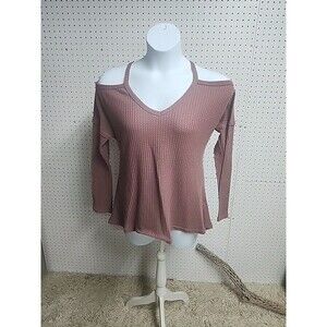 Yoins womens cold shoulder knit top in size XL